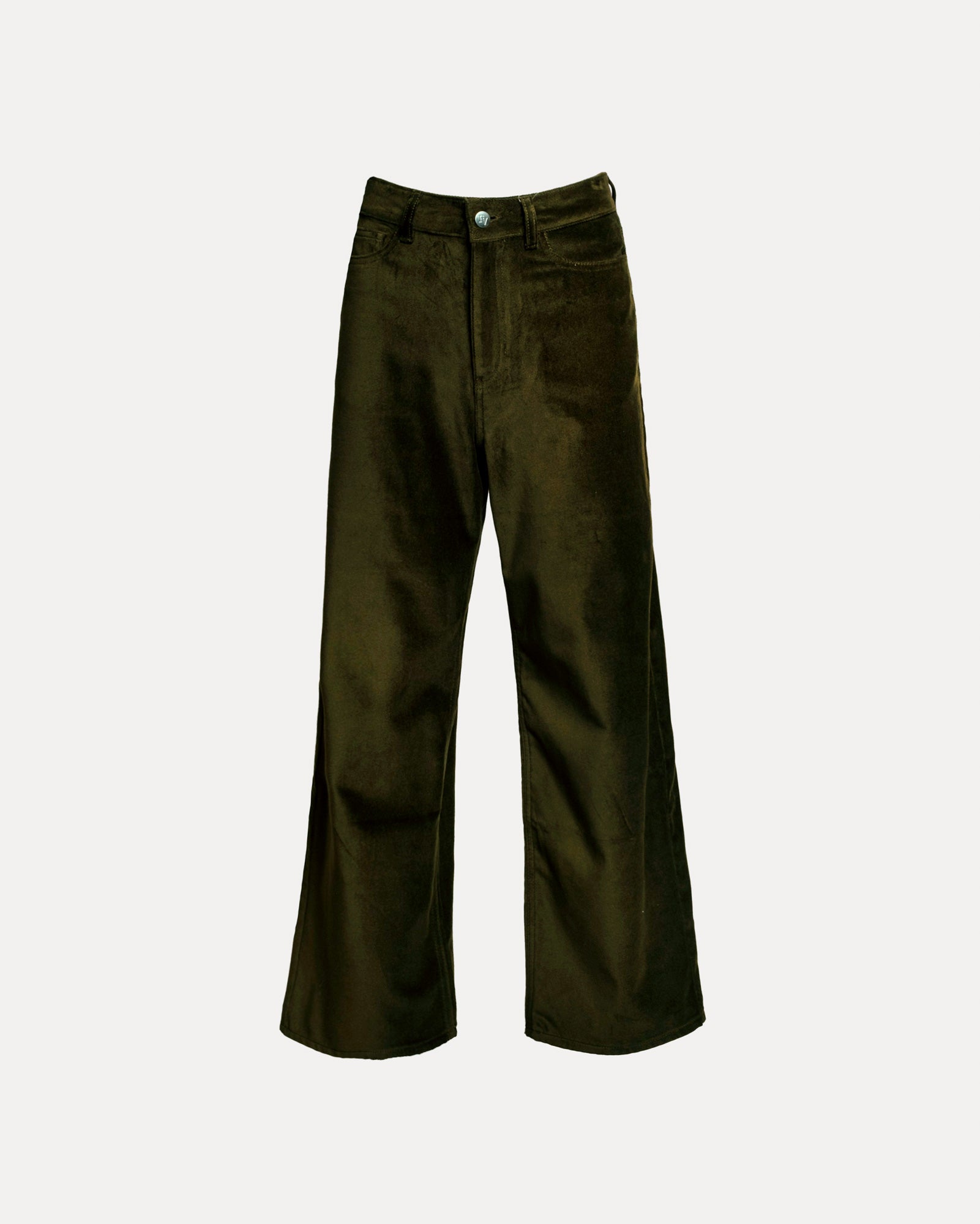 Ace Velet Pant Solid Velvet Velvet Olive