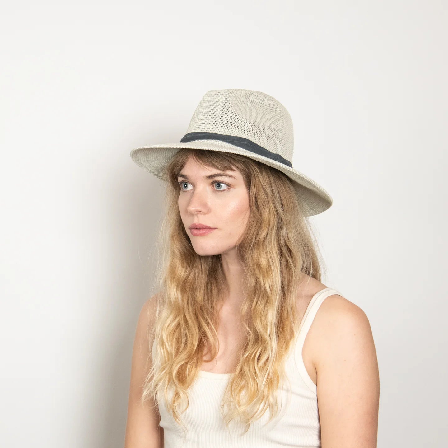 Wyeth Sedona Straw Panama - Light Grey