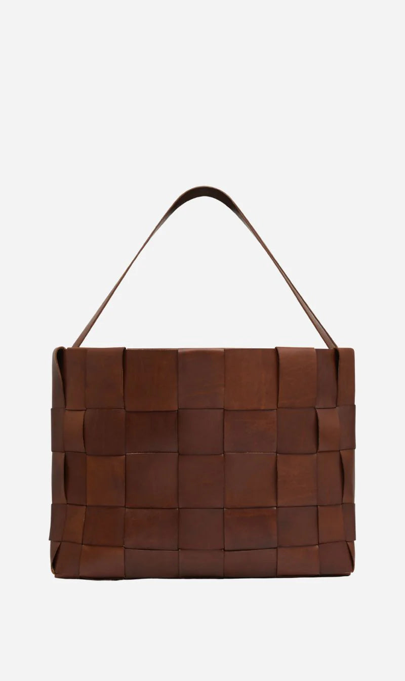 St. Agni Woven Large Tote - Chestnut