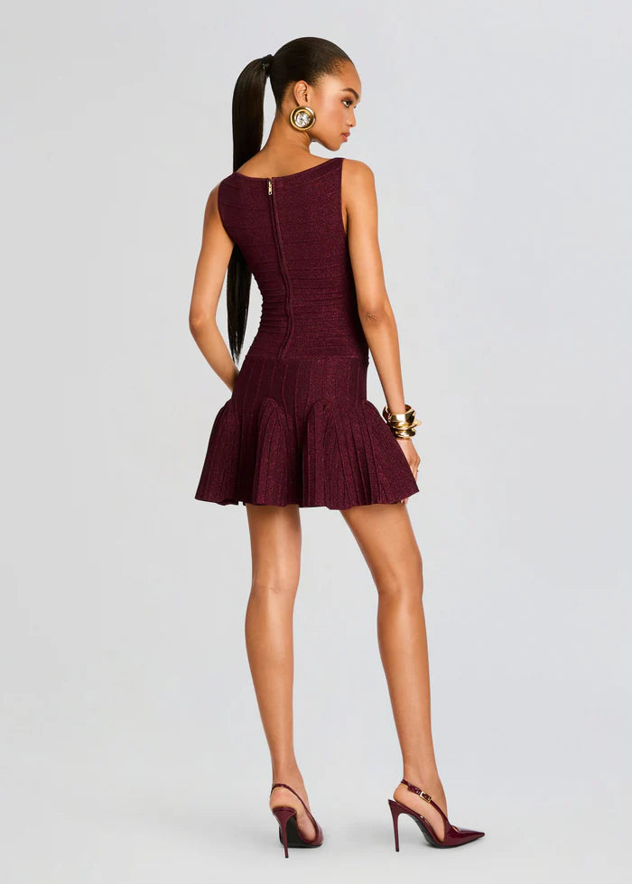 Retrofete Audrina Knit Dress - Metallic Port