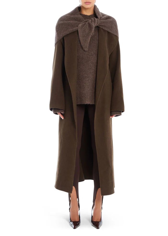 SER.O.YA Amelie Scarf - Slate Brown