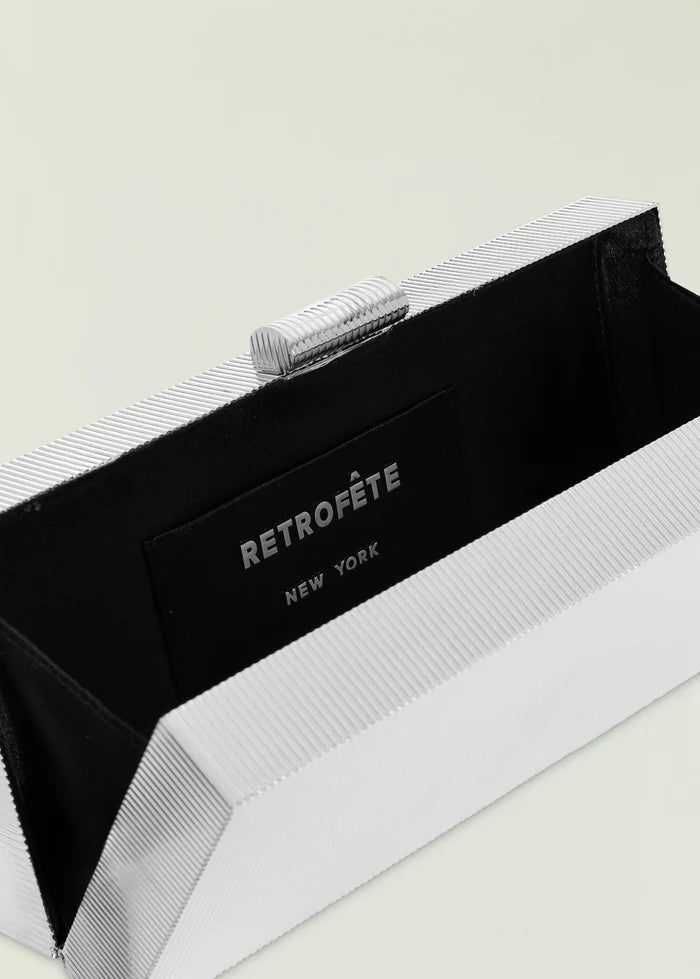 Retrofete Milo Clutch - Silver Metal