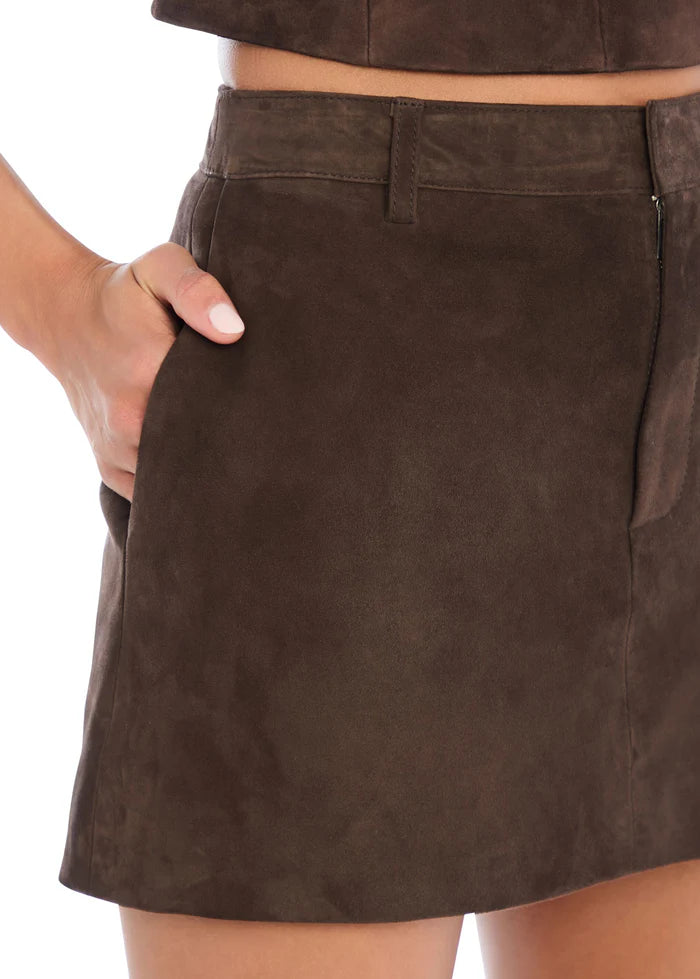 SER.O.YA Torrance Suede Skirt