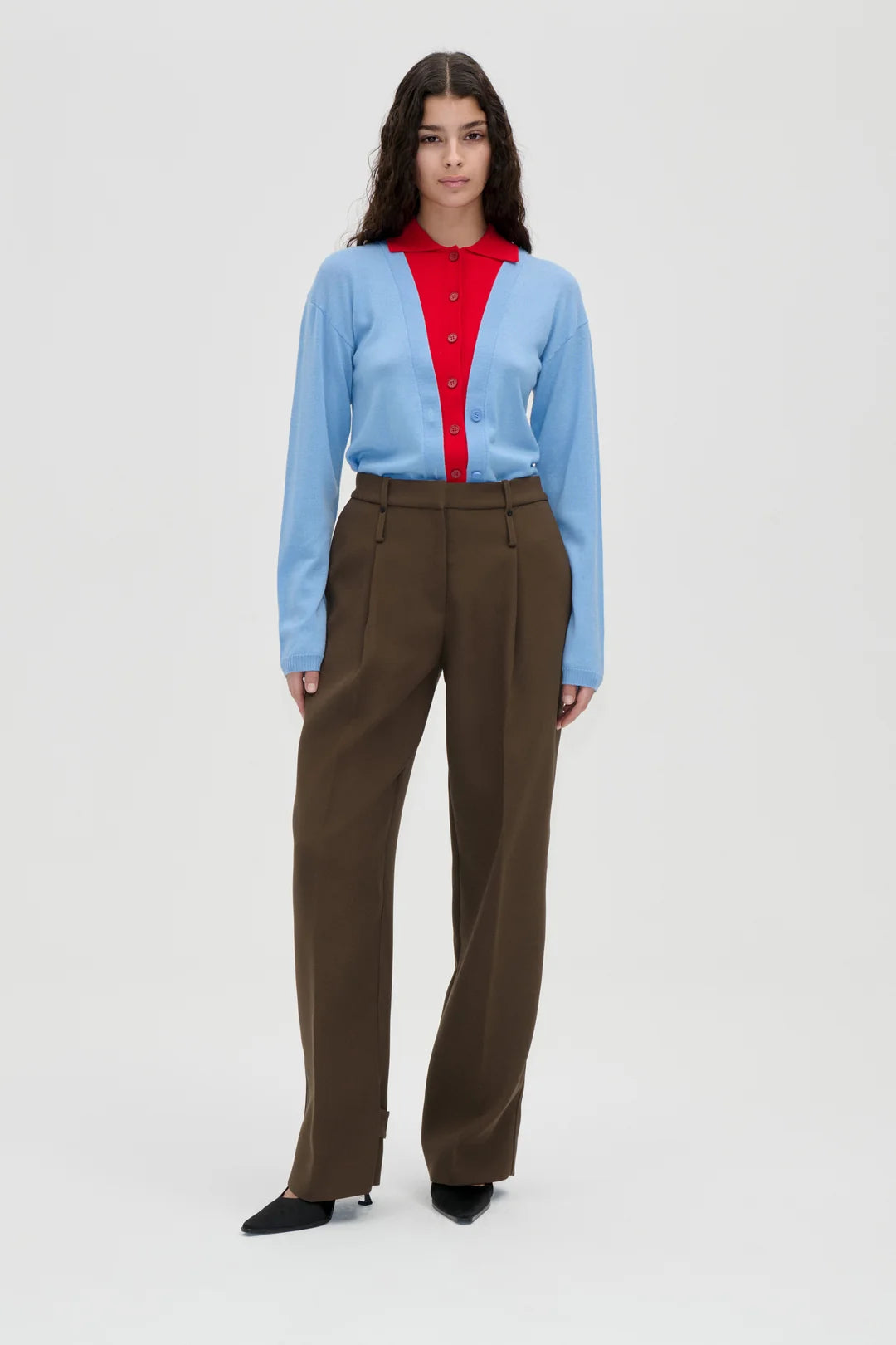 Stine Goya Elevated Pleat Pants - Dark Oak