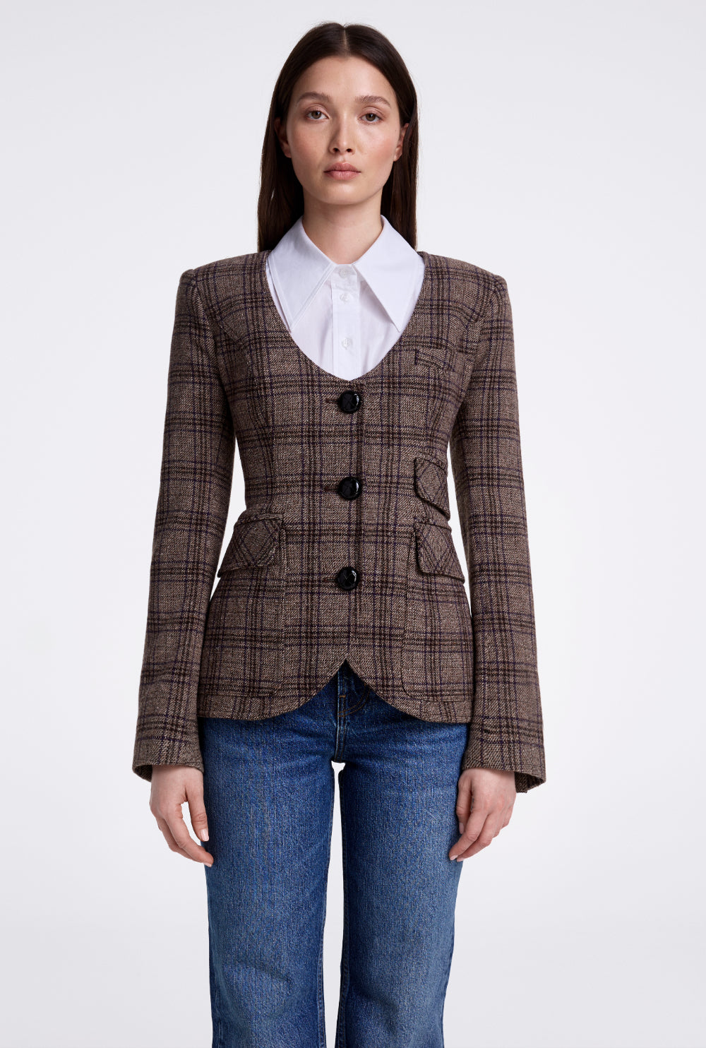 Portrait Neck Blazer
