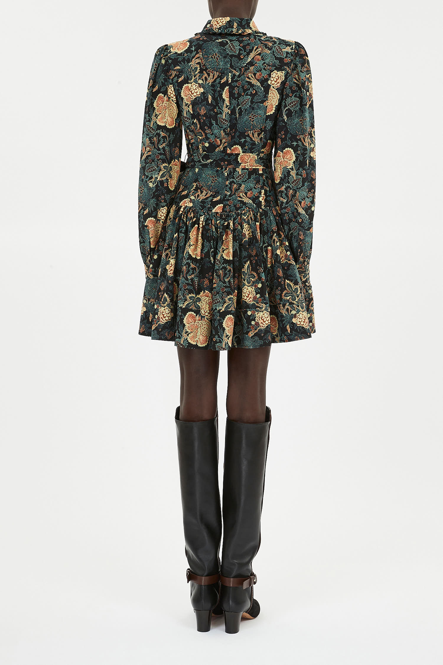 Simona Silk Long Sleeve Mini Dress