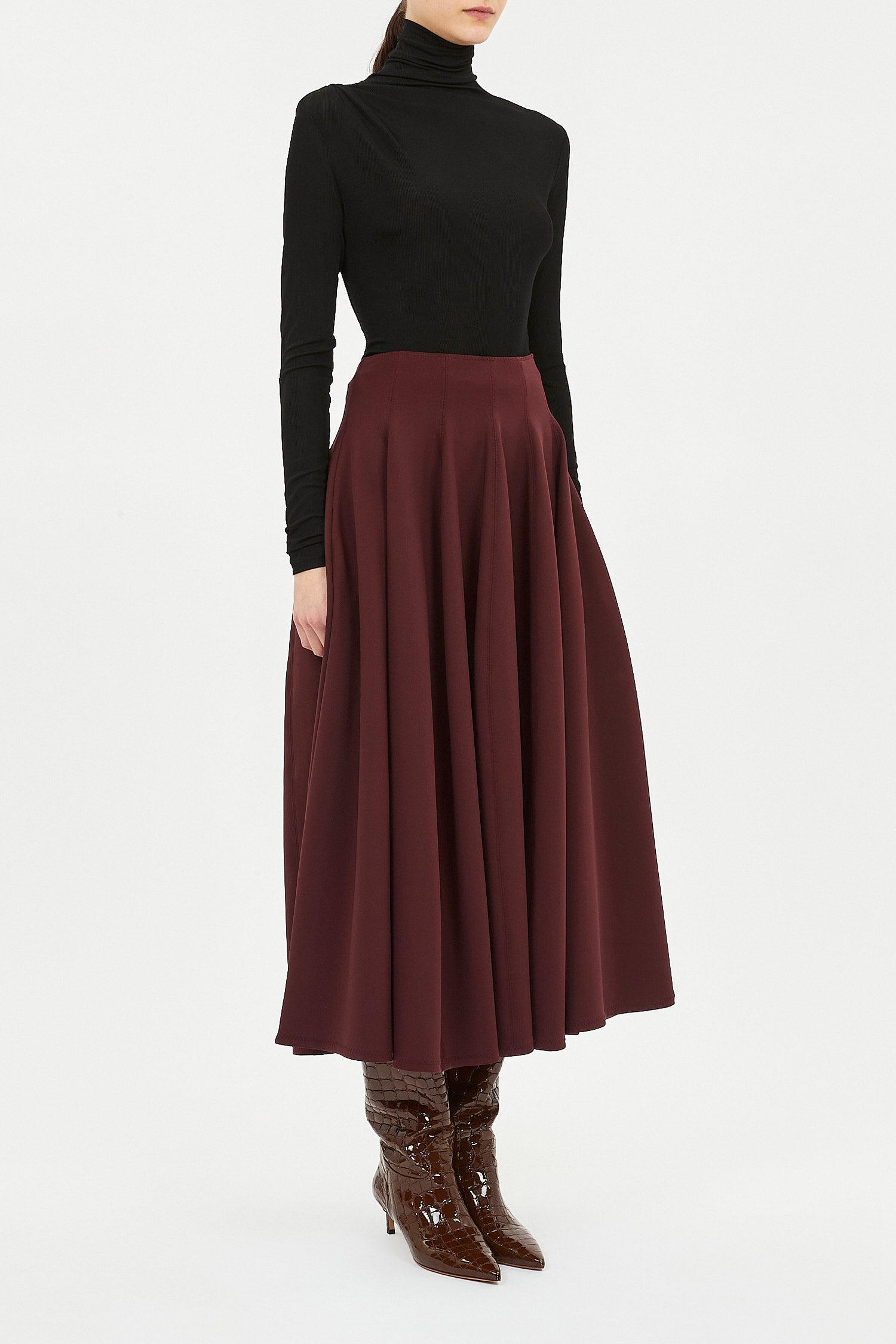 Rea High Waist Midi Skirt