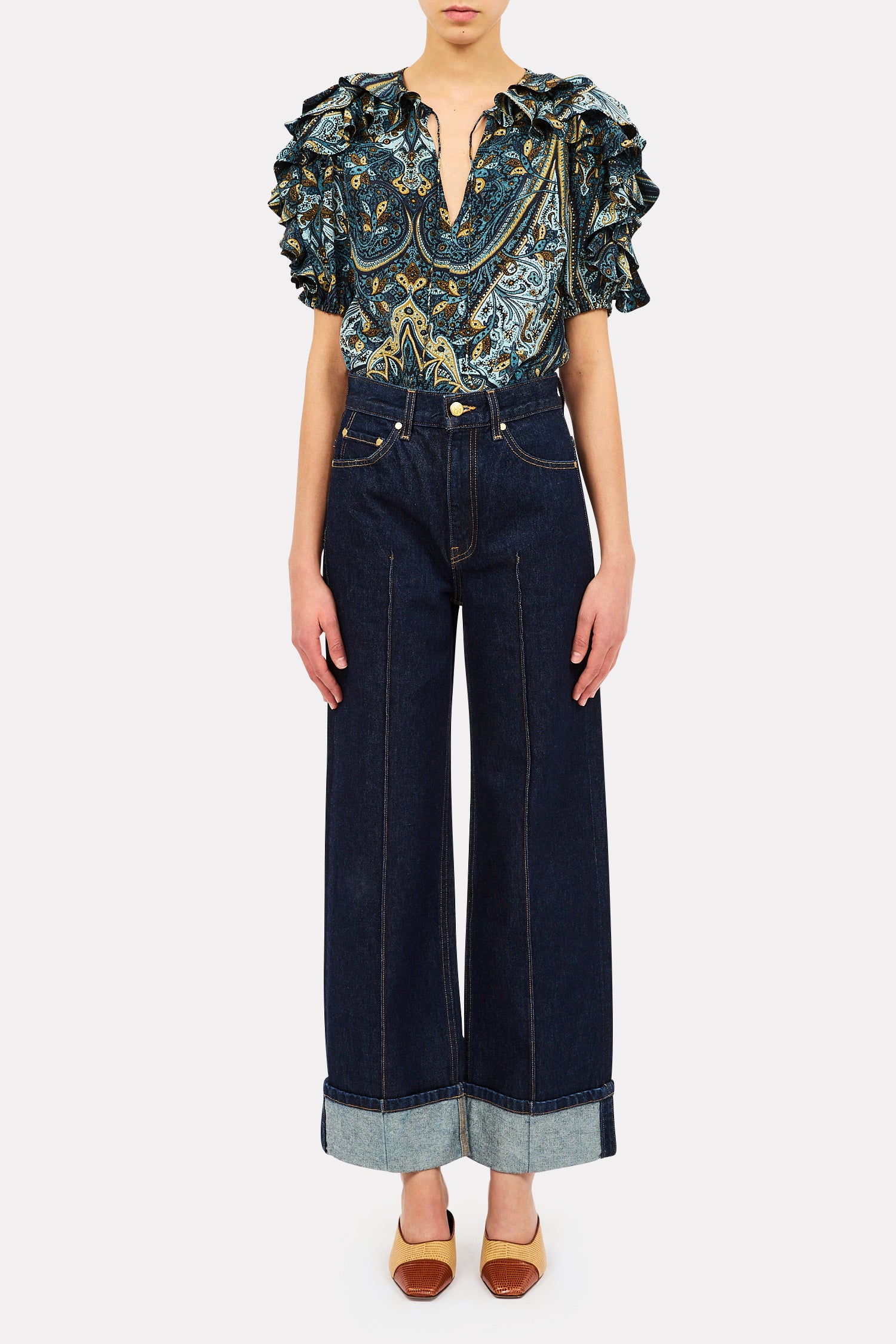 The Stretch Genevieve Pintuck Jean