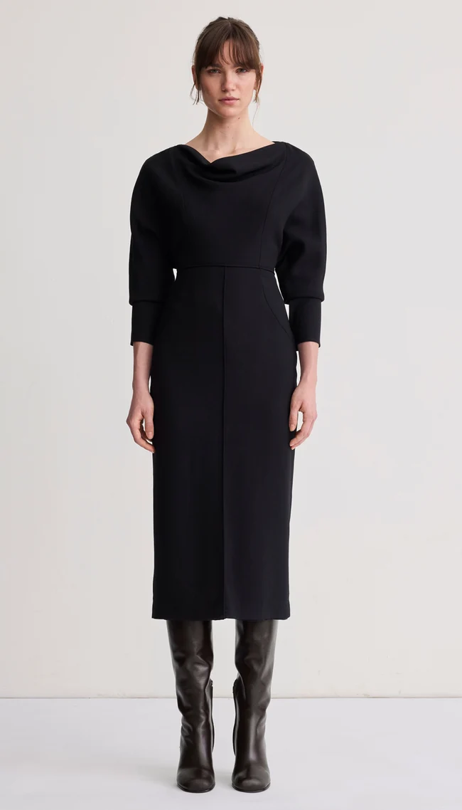 Smythe Draped Dolman Dress