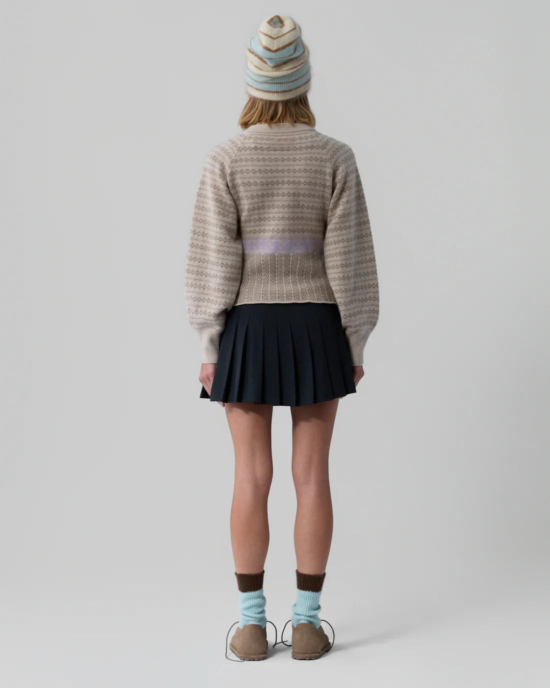 Guest In Residence Fairisle Sculpted Cardigan - Sand