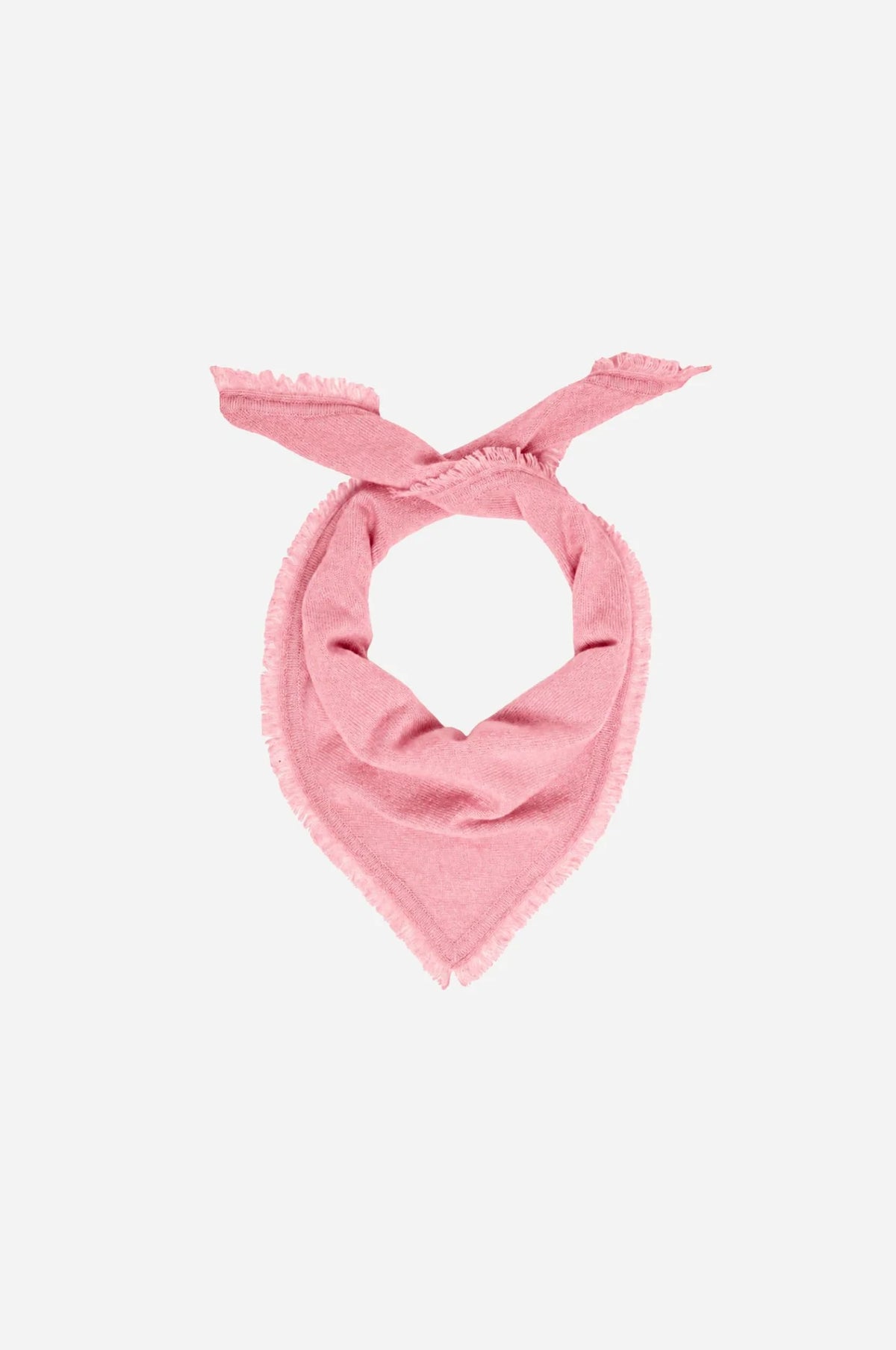 Minnie Rose Cashmere Neckerchief with Eyelash Fringe - Coraline Pink