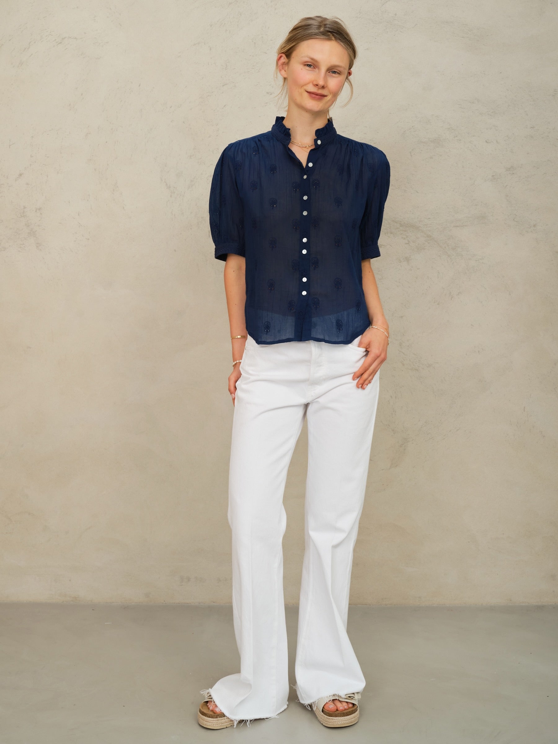FRANI EMB S/S TOP