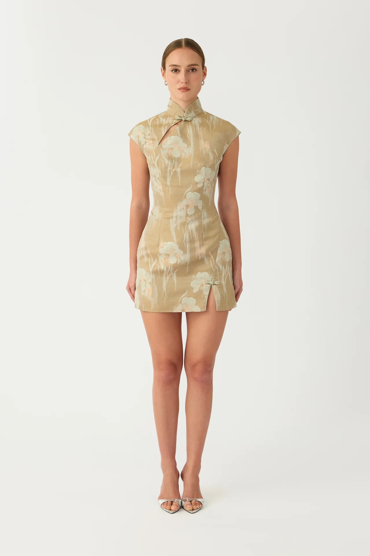 Sau Lee Devon Jacquard Mini Dress