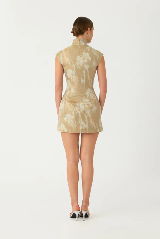 Sau Lee Devon Jacquard Mini Dress