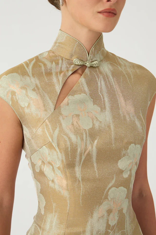 Sau Lee Devon Jacquard Mini Dress