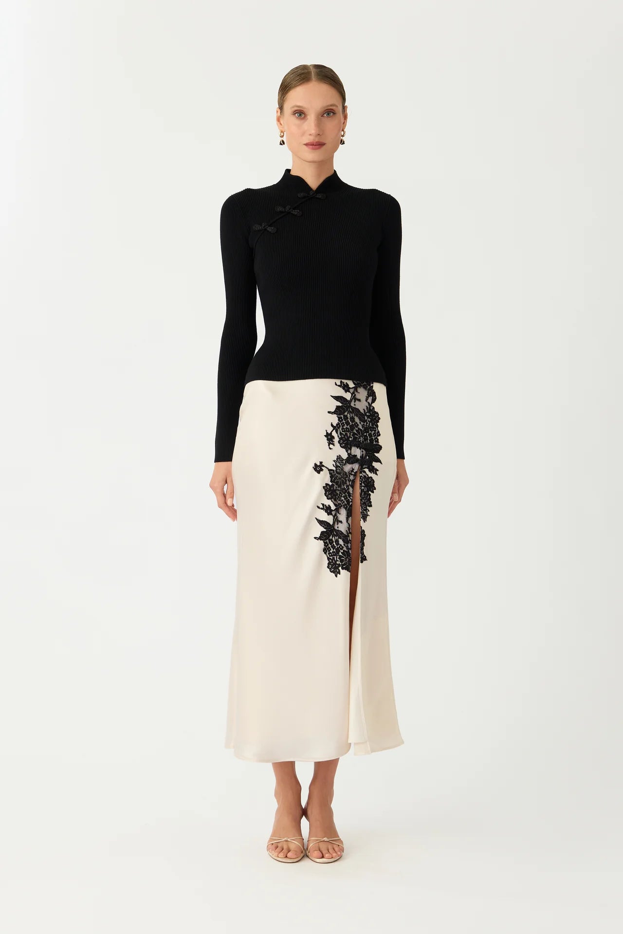 Sau Lee Elva Satin Skirt