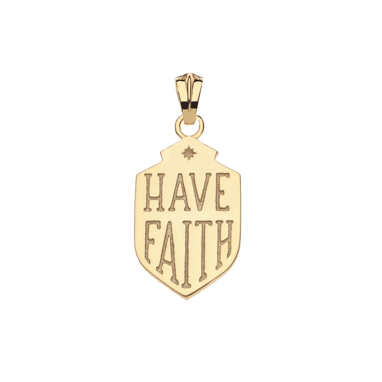 Jane Win FAITH Shield Pendant Necklace