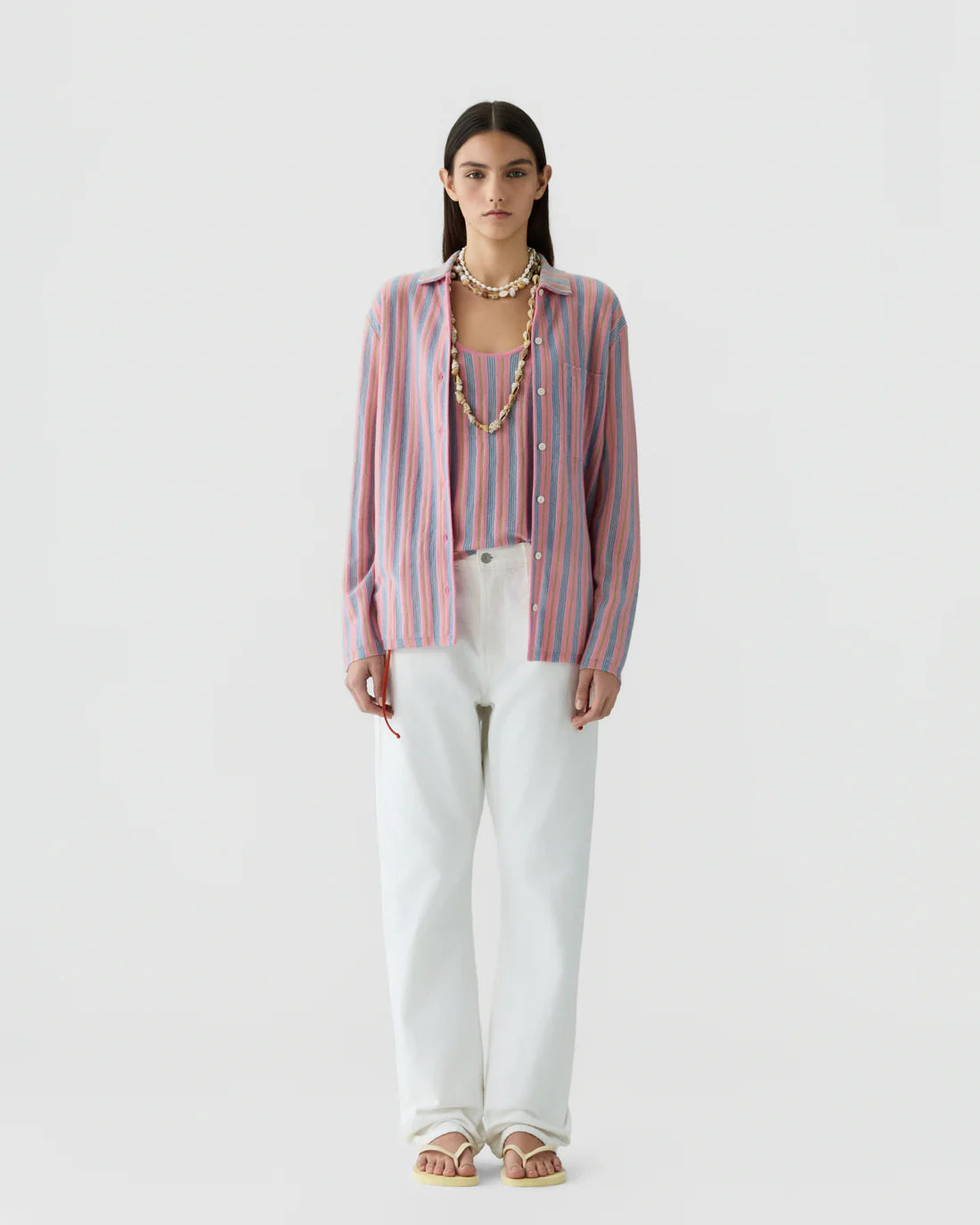 Guest In Residence Fine Stripe Showtime Shirt