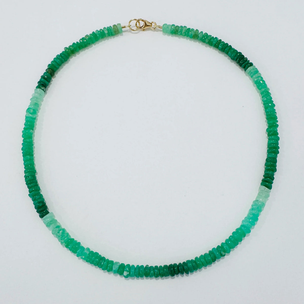 Theodosia Heishi Cut Chrysoprase Candy Necklace