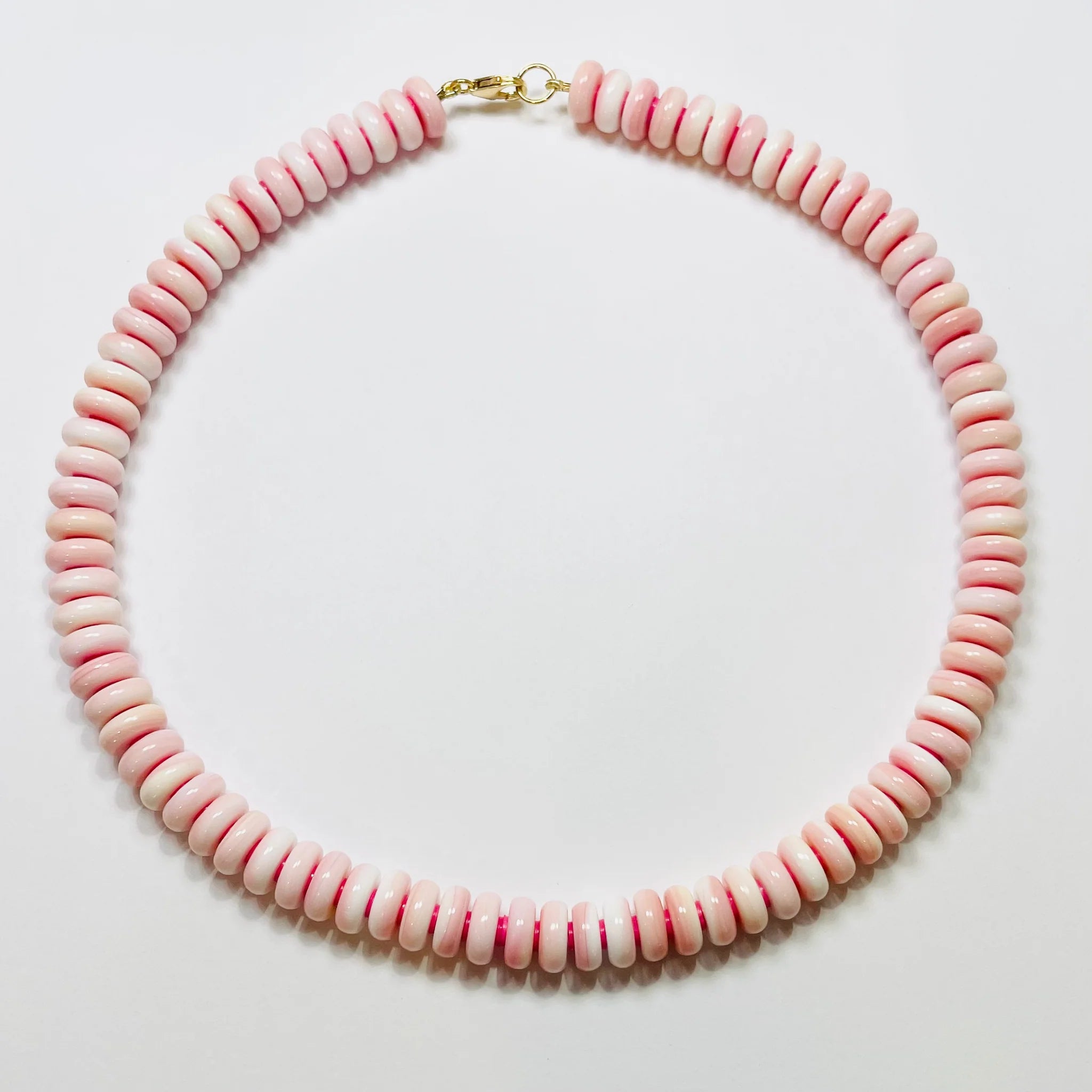 Theodosia Pink Conch Necklace w/ Spacers