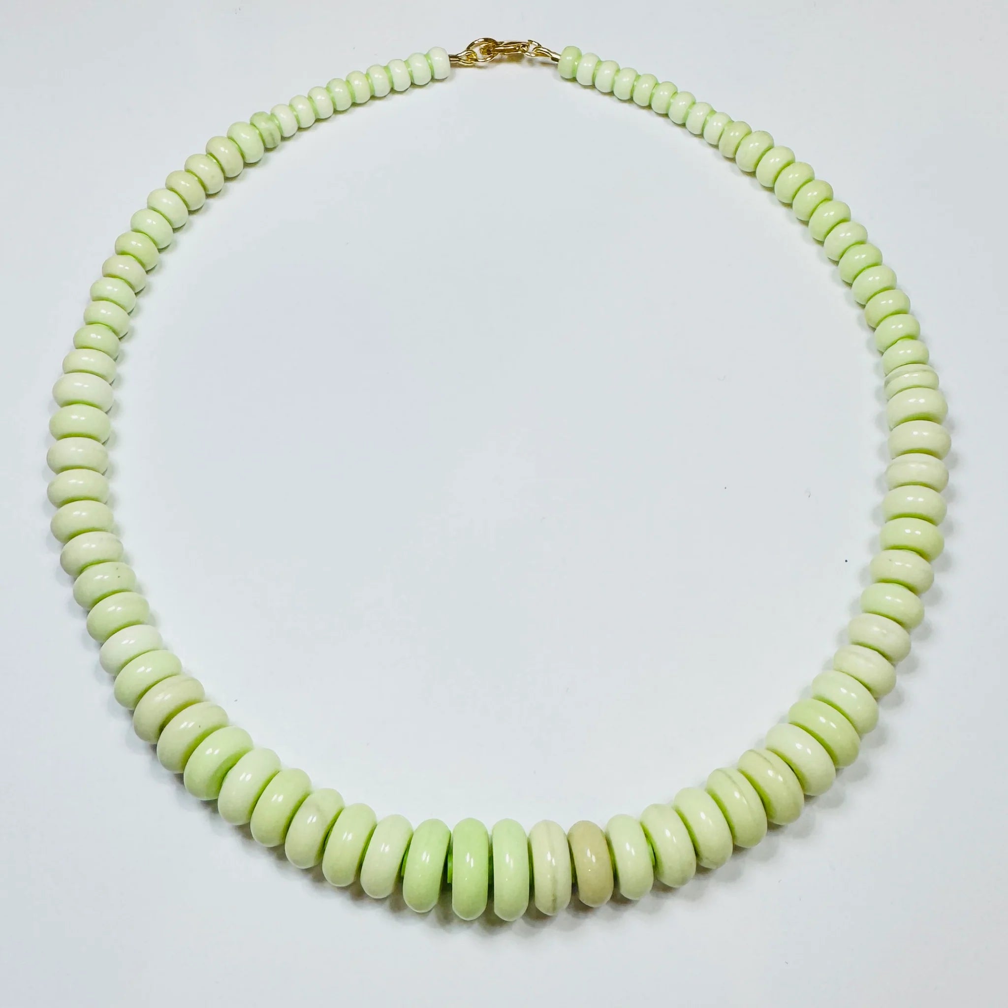 Theodosia Lime Green Opal Graduated Candy Necklace