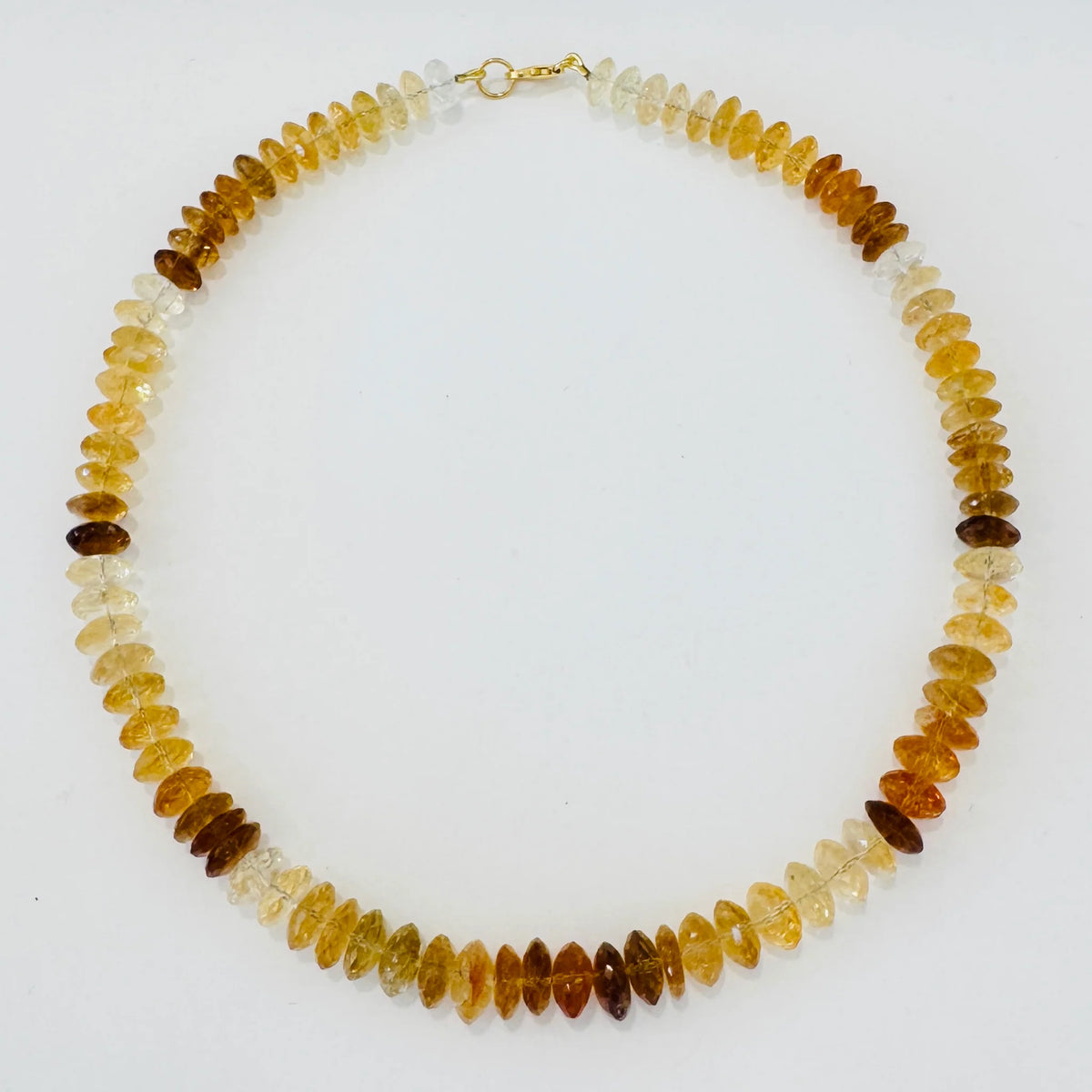 Theodosia German Cut Shaded Citrine Candy Necklace