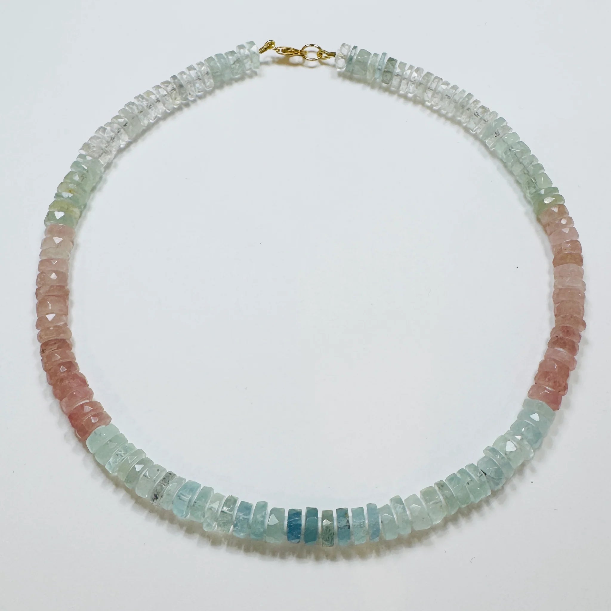Theodosia Aquamarine Cotton Candy Necklace