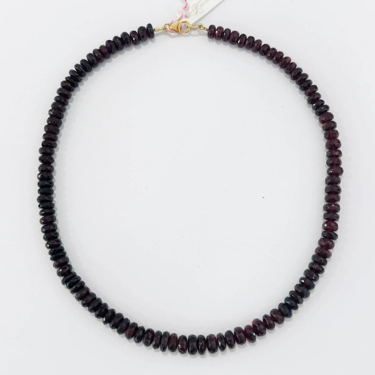 Theodosia AAA Faceted Garnet Necklace, 6 mm