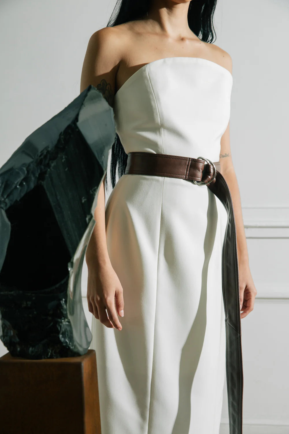 Sloan Extra Long Leather Belt - Tobacco