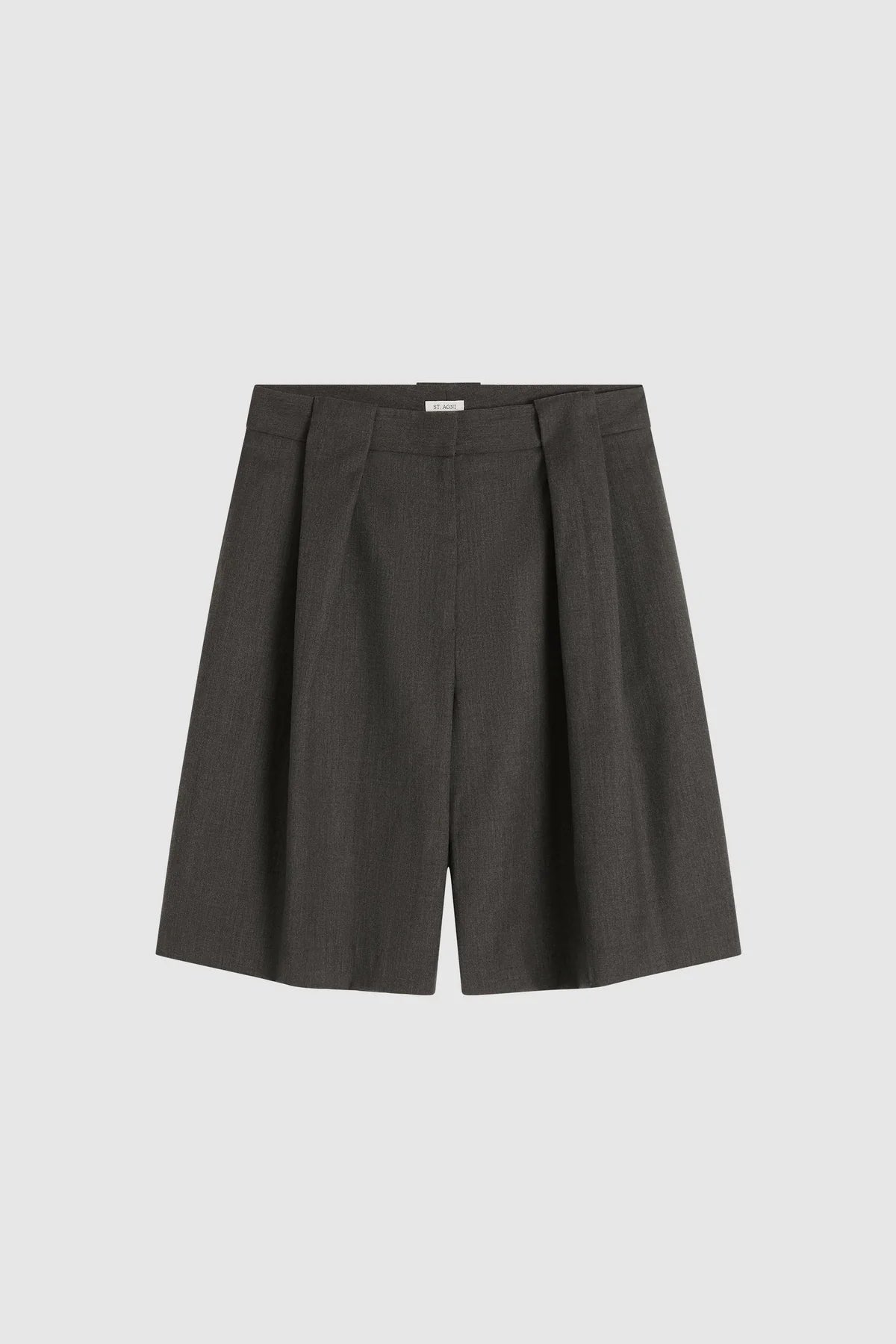 St. Agni Wool Pleat Loop Shorts
