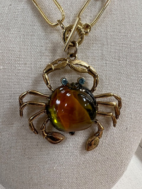 Cara Brown Designs Charm Necklace - Crab