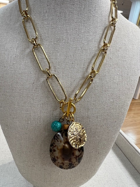 Cara Brown Designs Charm Necklace - Shell/Sand Dollar