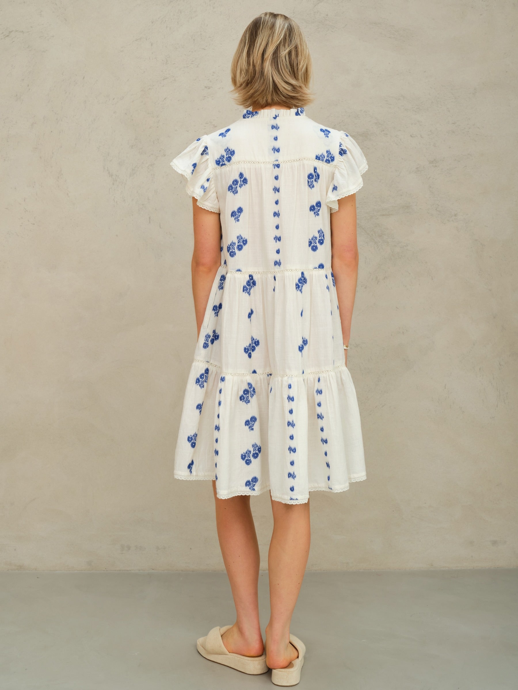 IRIS WOVEN FRILL S/DRESS