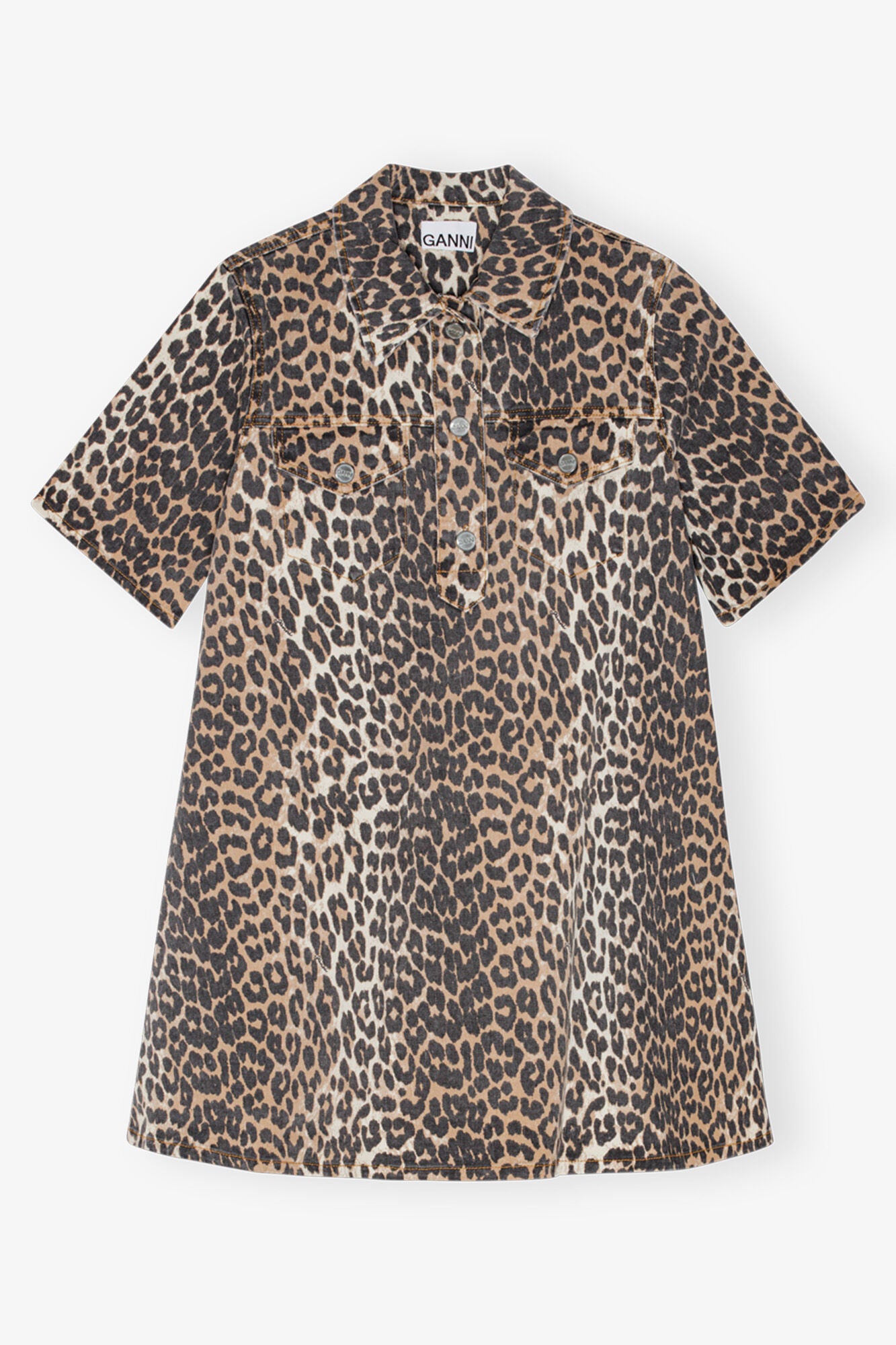 Ganni Leopard Mini Dress