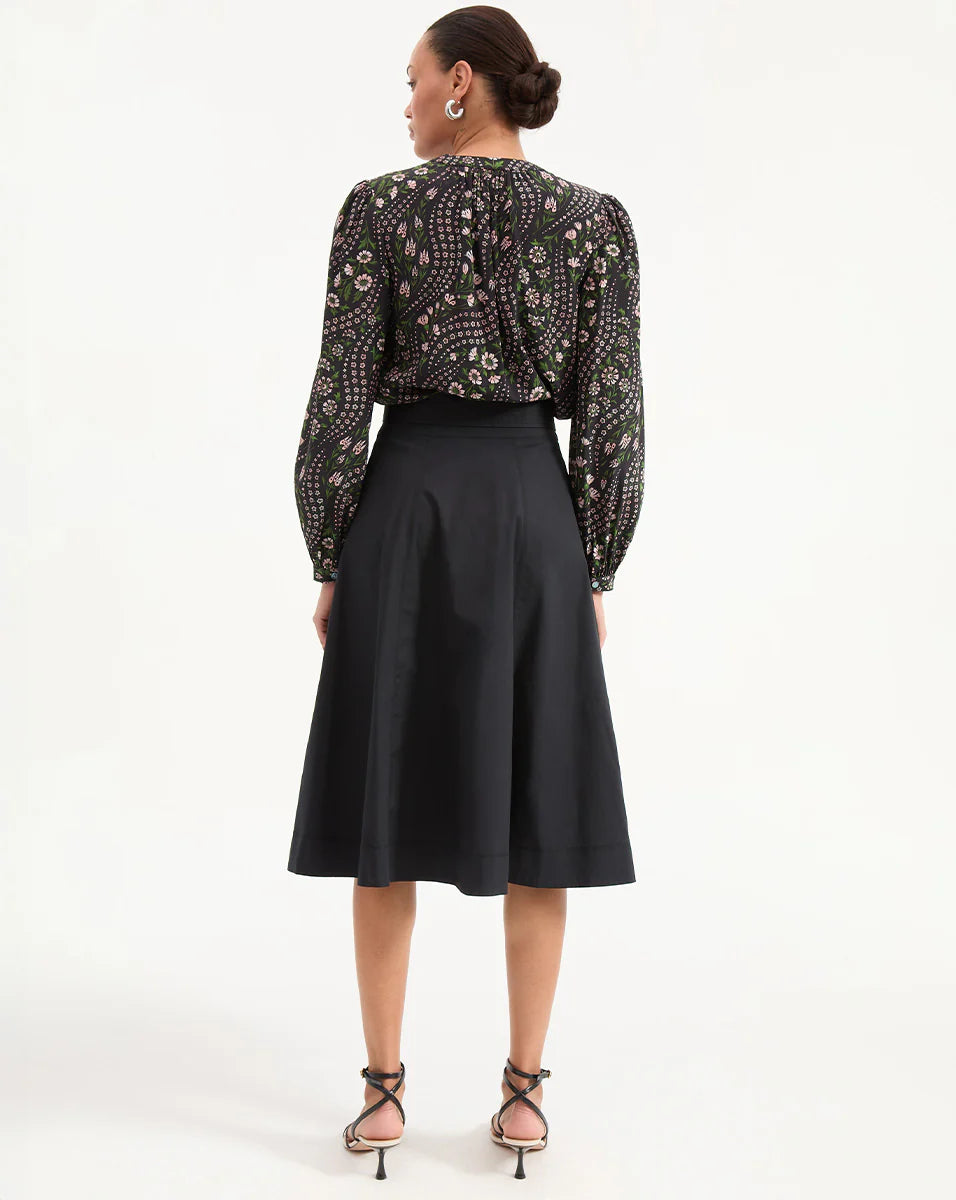 Veronica Beard Facia A-Line Midi Skirt