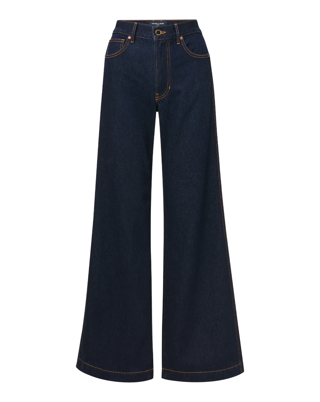 Veronica Beard Kasey Mid Rise Wide Leg Jean - Indigo Rinse
