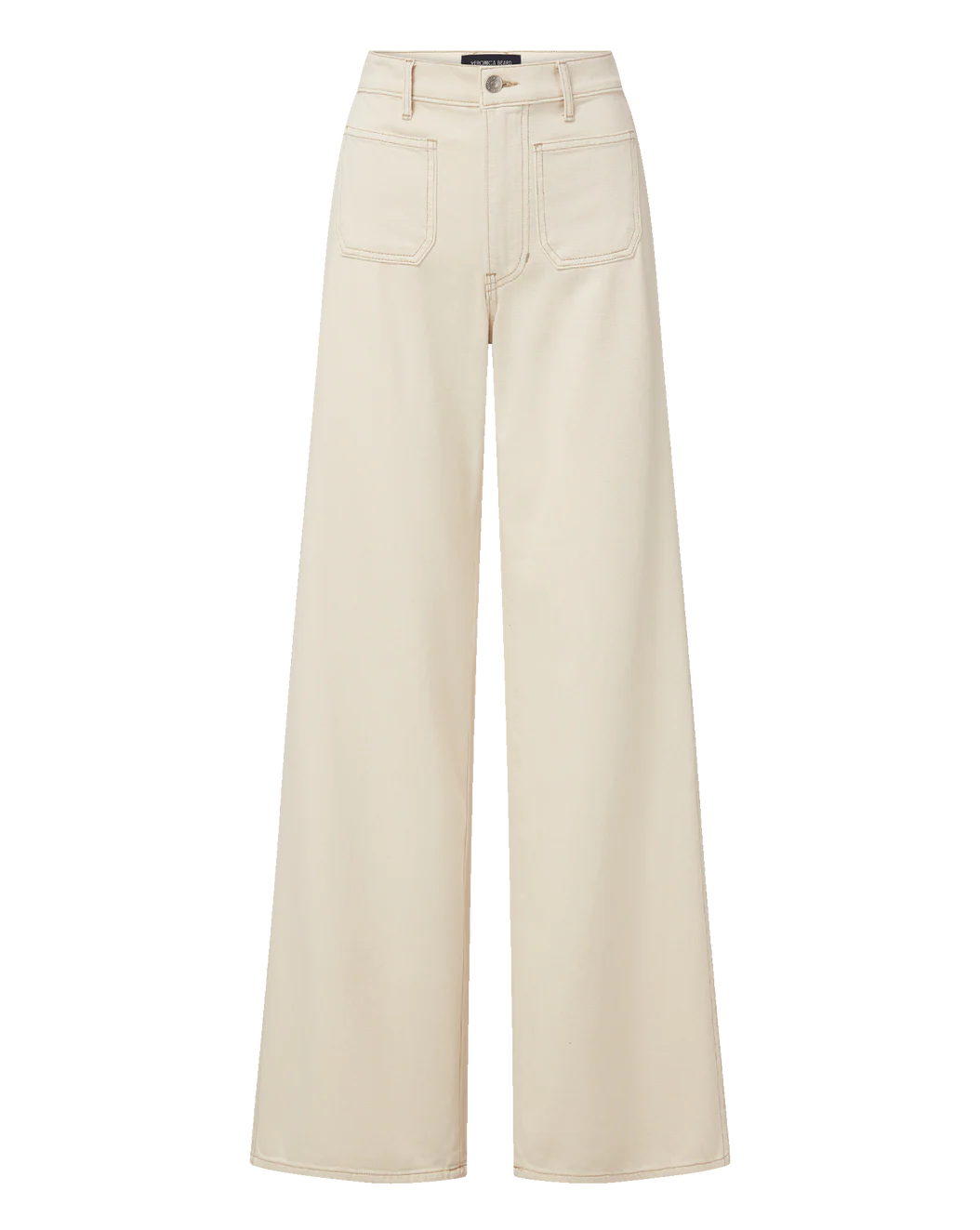 Veronica Beard Kasey Patch-Pocket Wide-Leg Jean