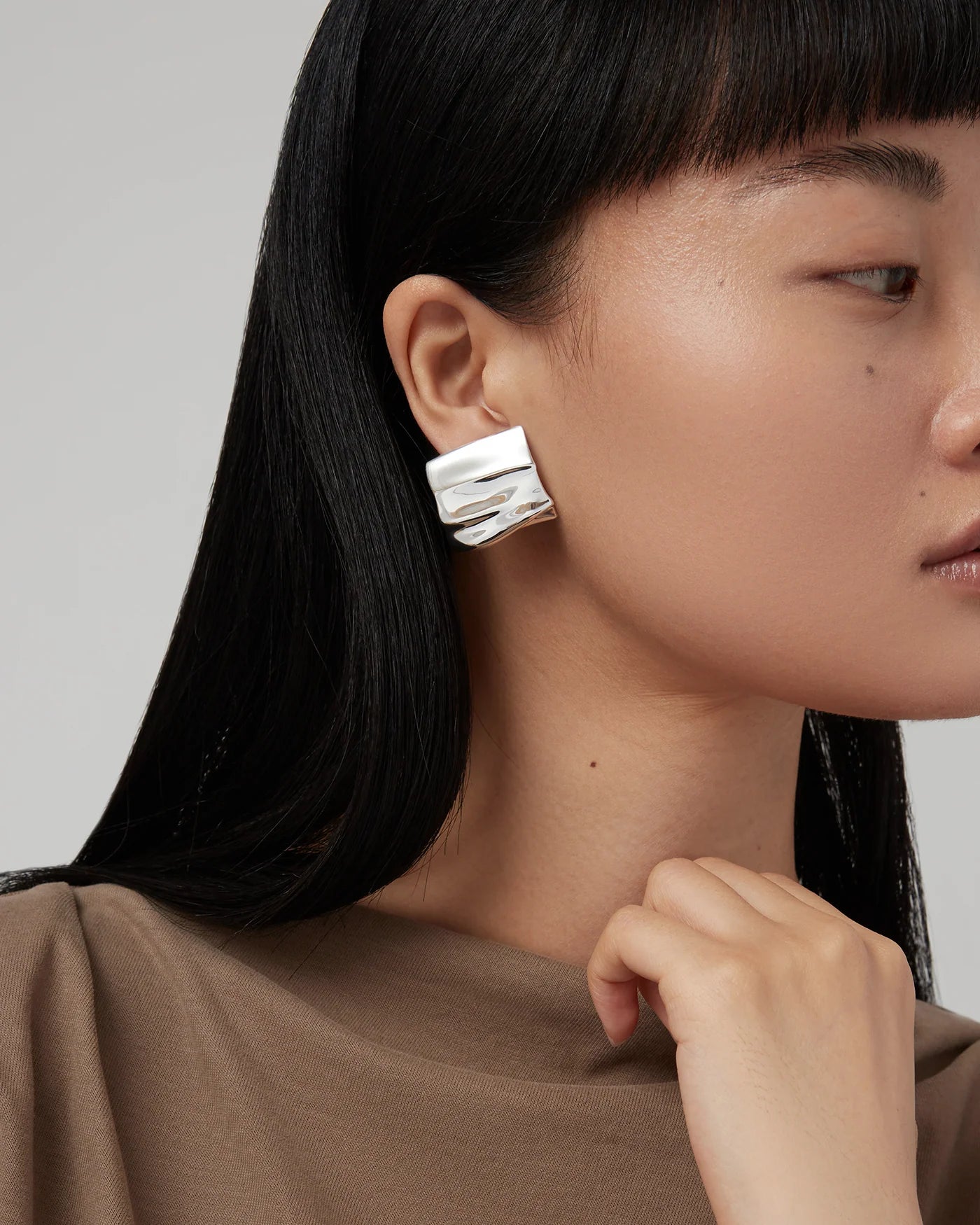 Jenny Bird Sundra Clip On Earrings - Silver
