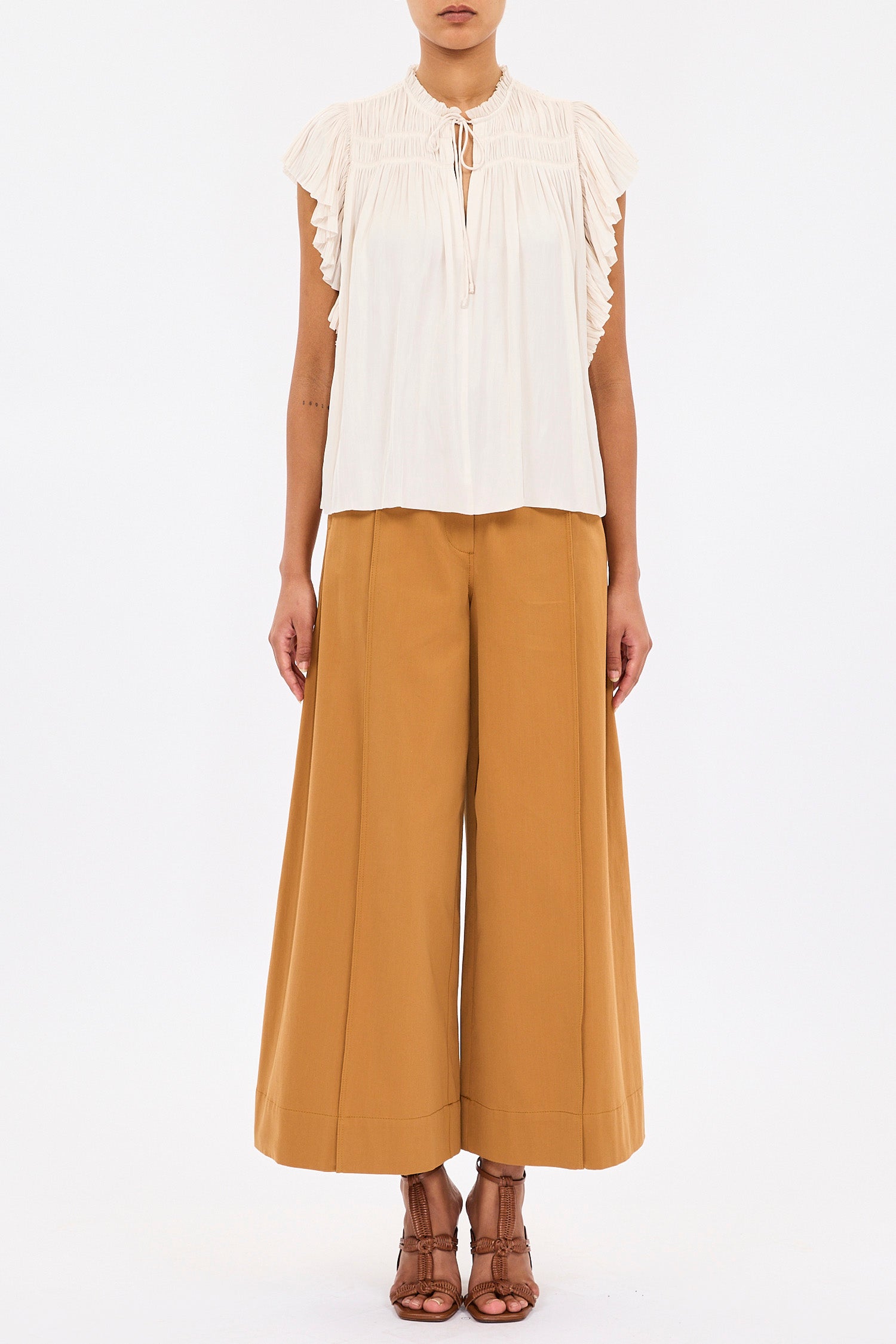Agosta Flutter Sleeve Top