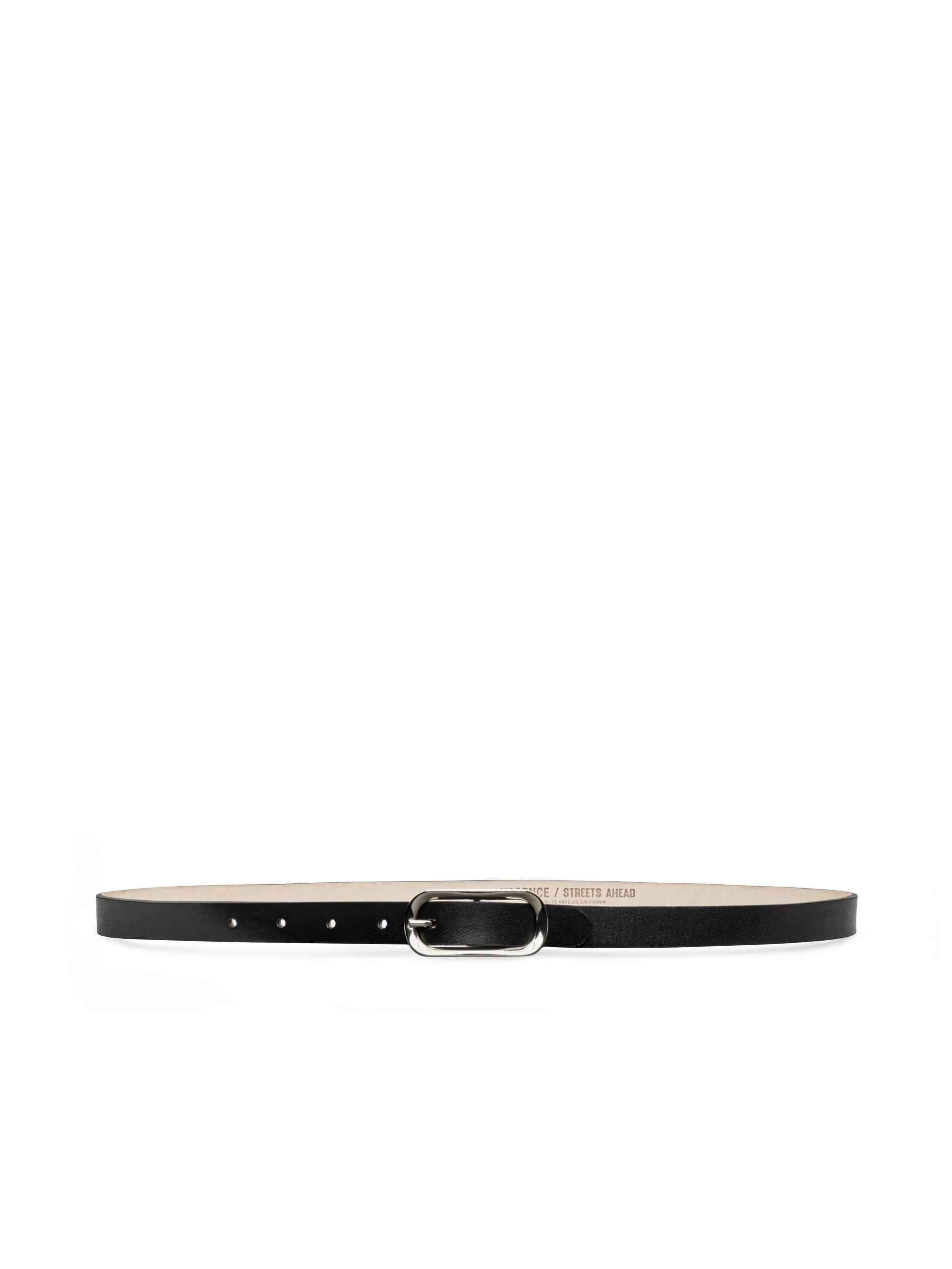 L'Agence Leya Gold Plated Oval Belt - Black