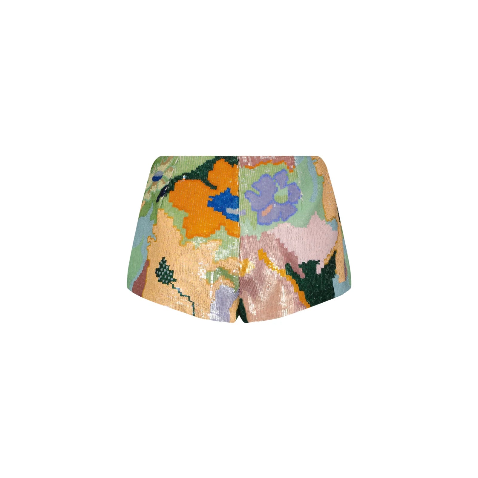 La Fuori Floral Jacquard Embroidered Shorts