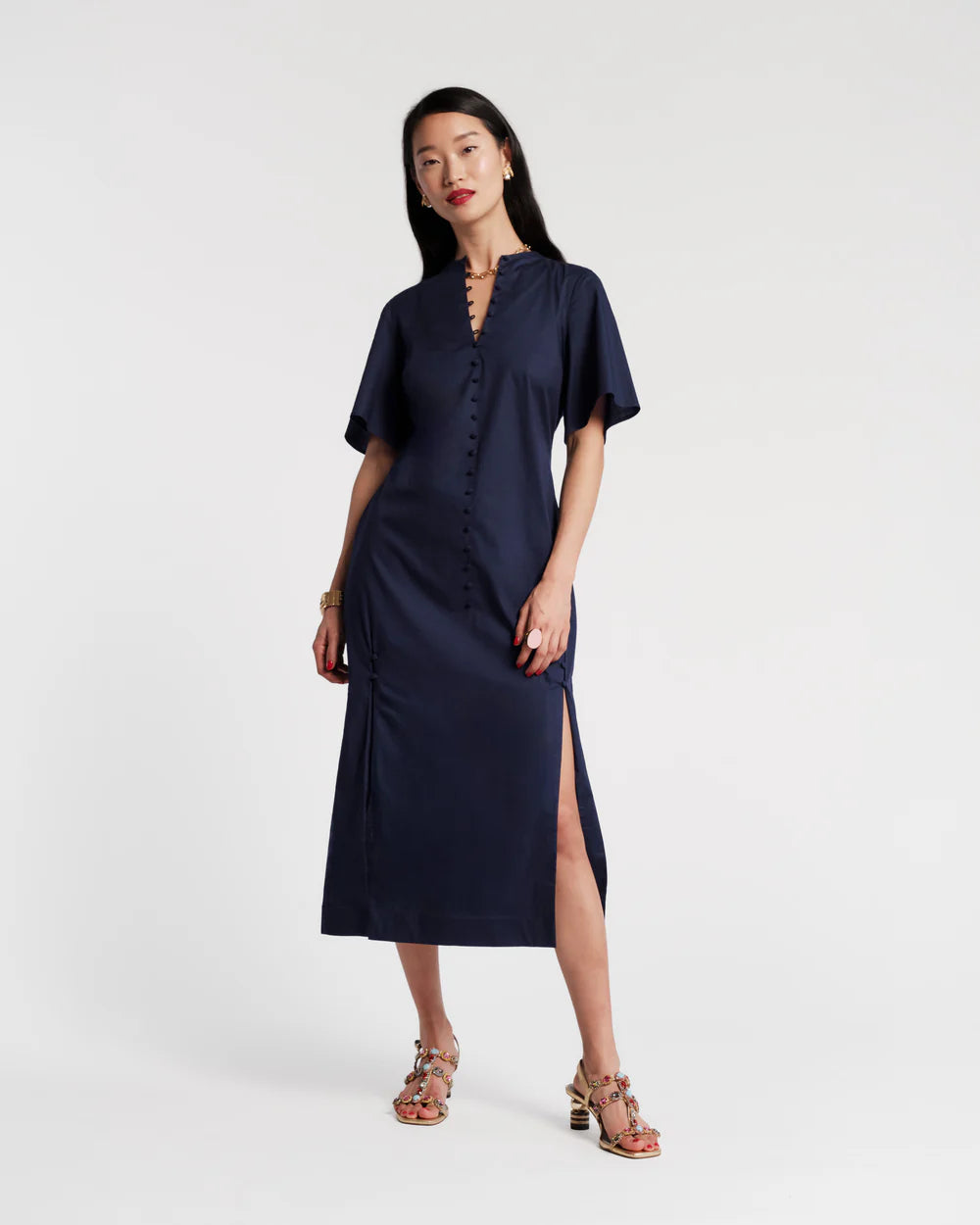 Frances Valentine Lori Maxi Dress - Navy