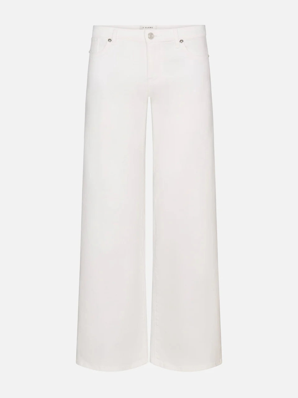 Frame Low Rise Le Slim Palazzo - White