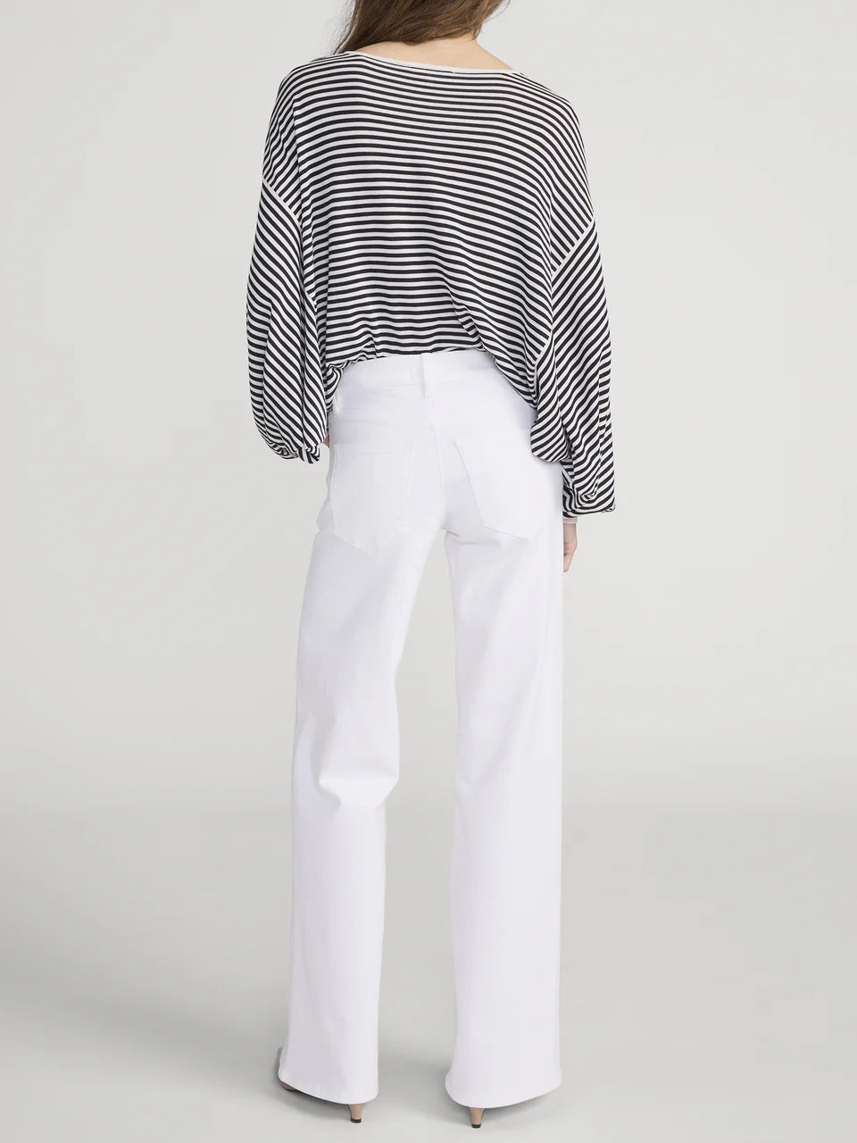 Frame Low Rise Le Slim Palazzo - White