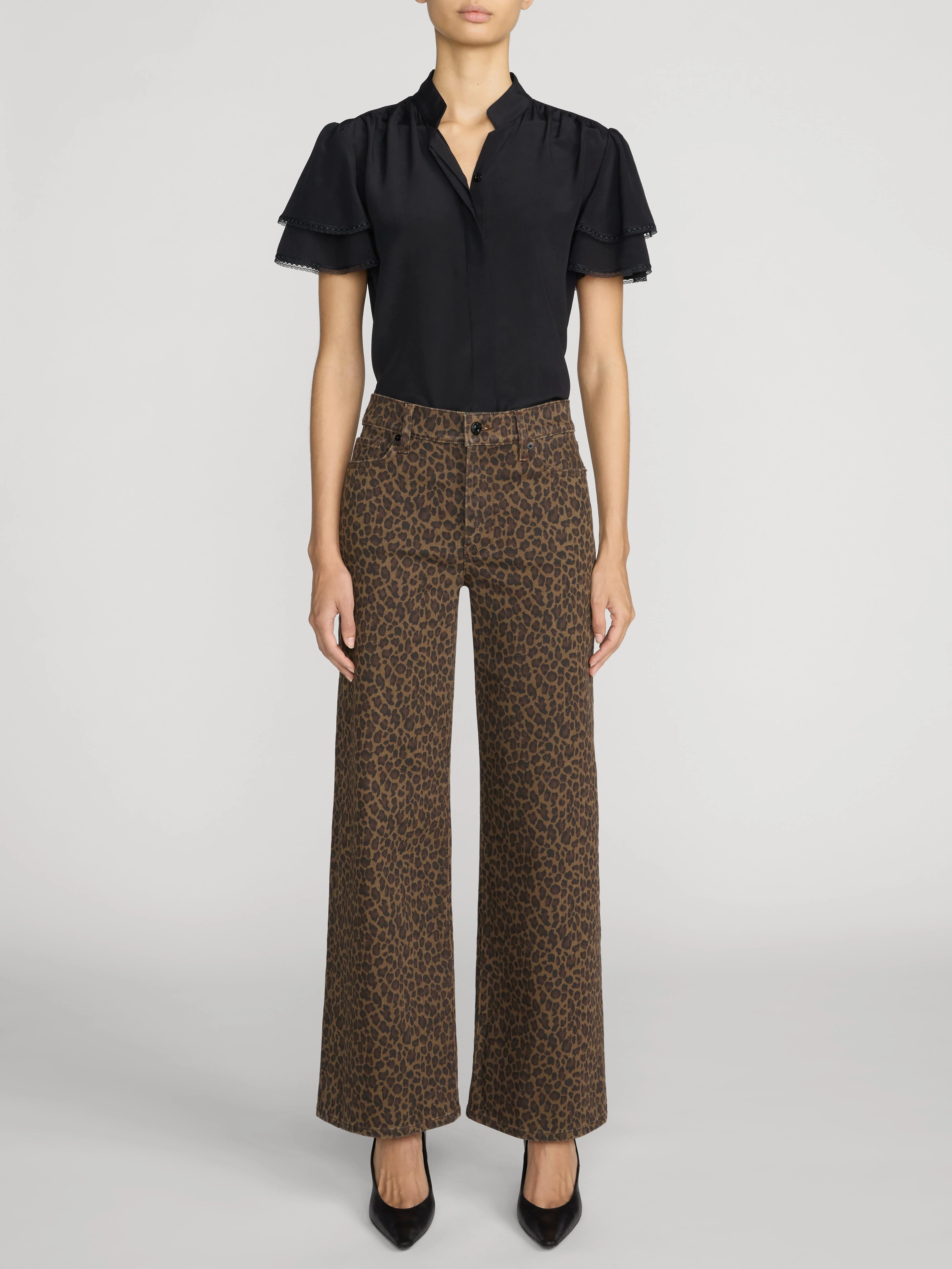 FRAME Le Slim Palazzo - Leopard