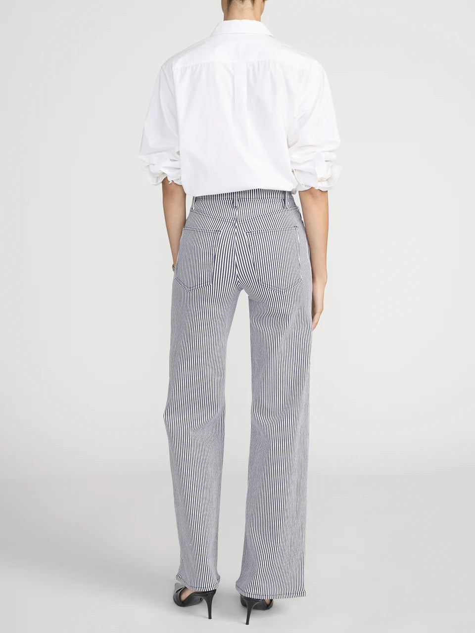 Frame Le Slim Palazzo Navy Stripe Jean