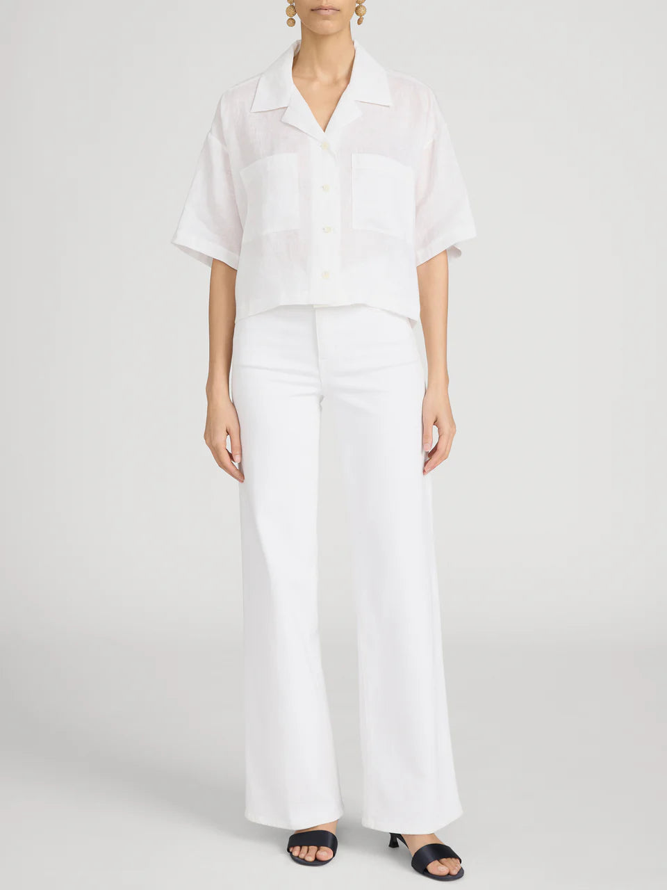 Frame Le Slim Palazzo Jean - White