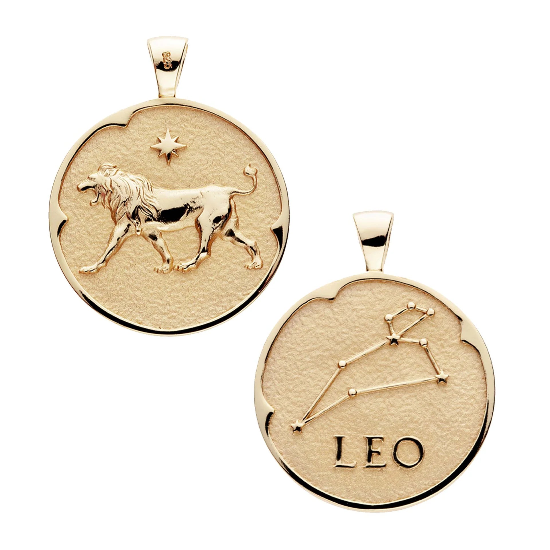 Jane Win Leo JW Zodiac Pendant Coin