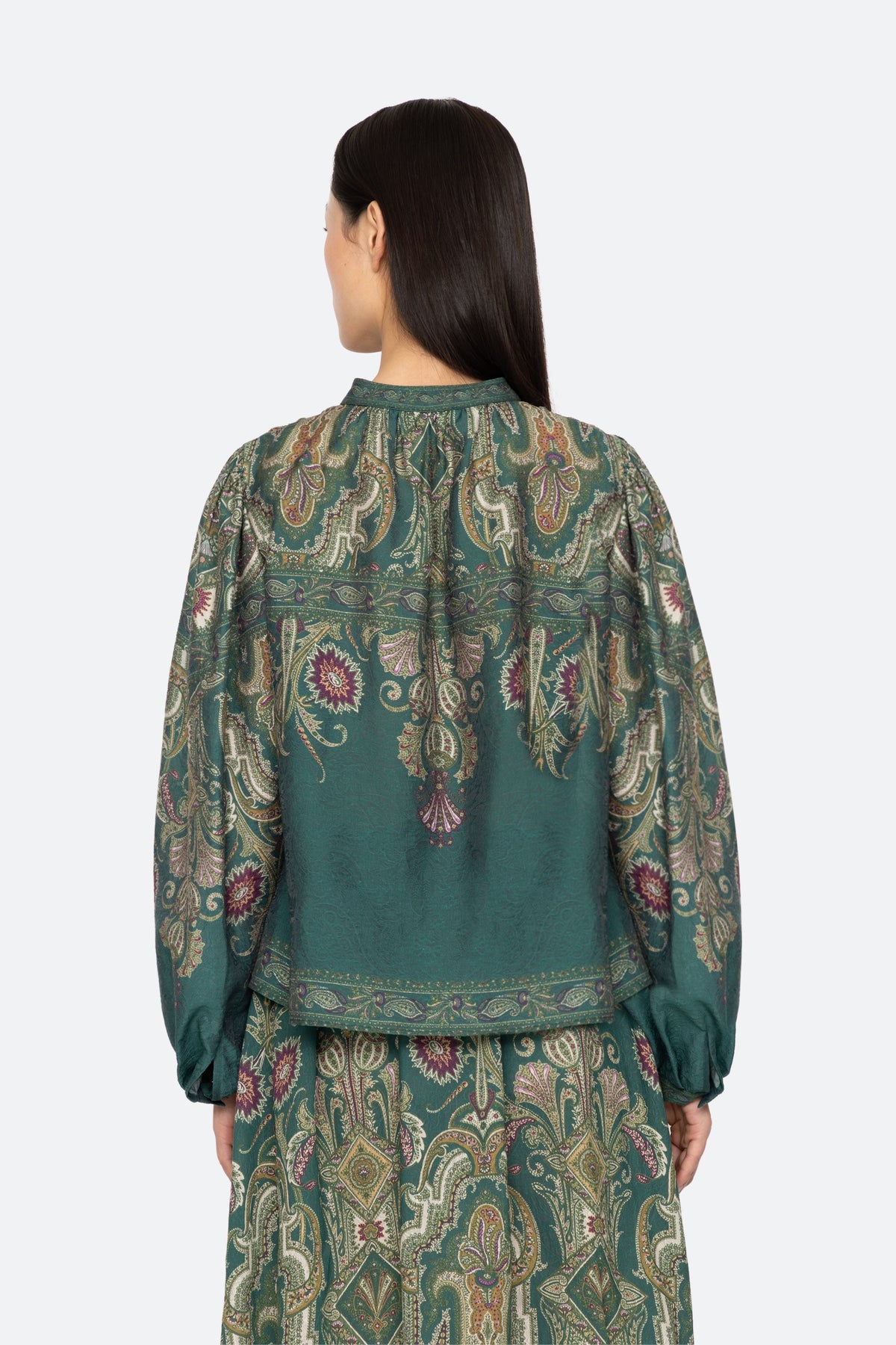 HYACINTH PRINT L/SLV TOP (D2)