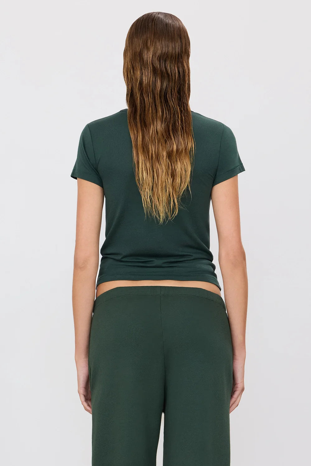 Eterne Fitted Crewneck Short Sleeve Tee - Forest